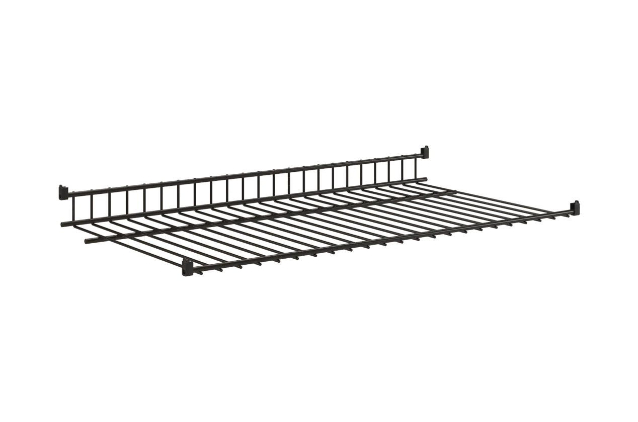 Полка сотовая L695 (Краш/Вельвет) (черный муар)