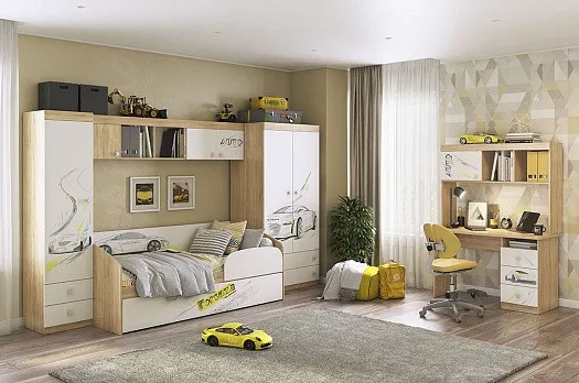 Набор детской мебели Форсаж К1 (дуб сонома/белый)