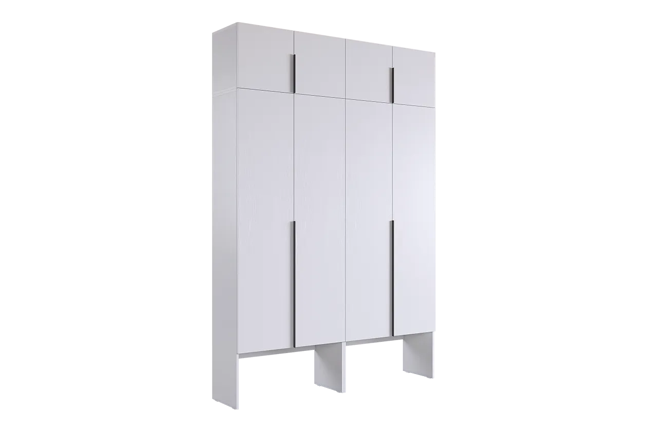 Шкаф четырехдверный "Баско К6" (белое дерево)