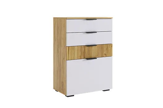 Бери Комод (дуб крафт золотой/белое дерево)