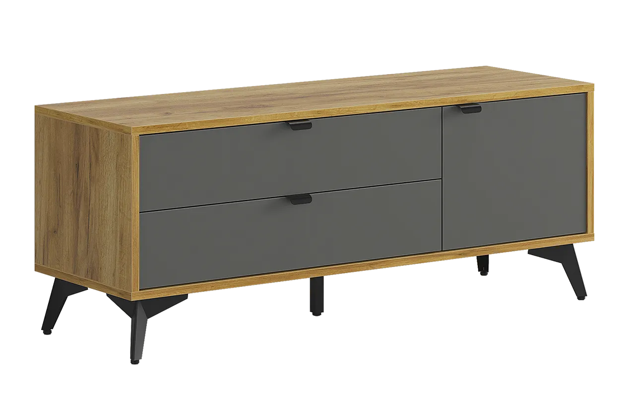ТВ тумба 110 Марк (дуб крафт золотой/графит)