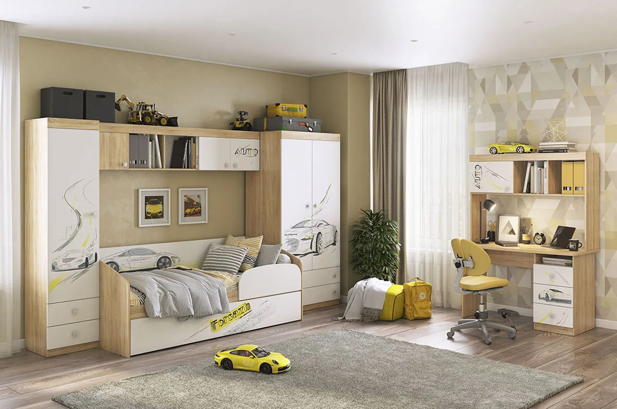 Набор детской мебели Форсаж К1 (дуб сонома/белый)