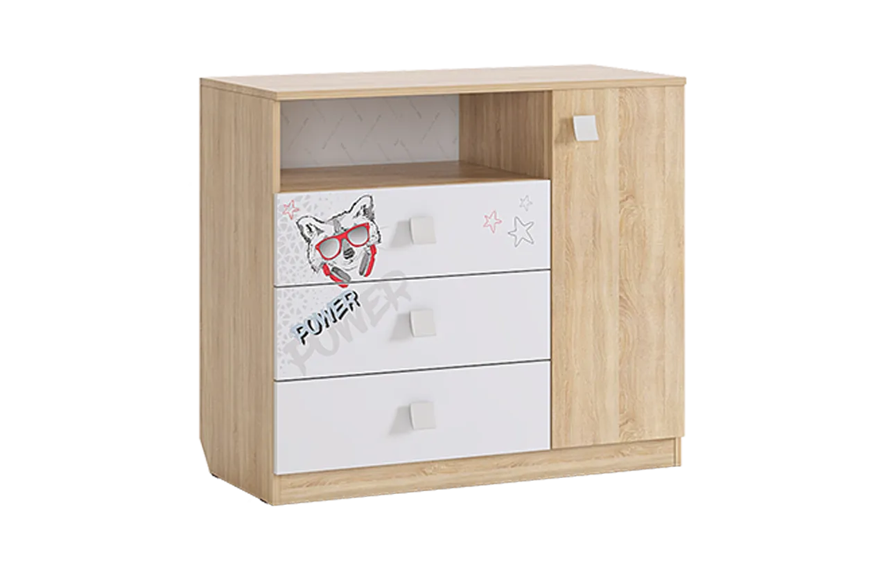 Энерджи Комод (дуб сонома/белый)